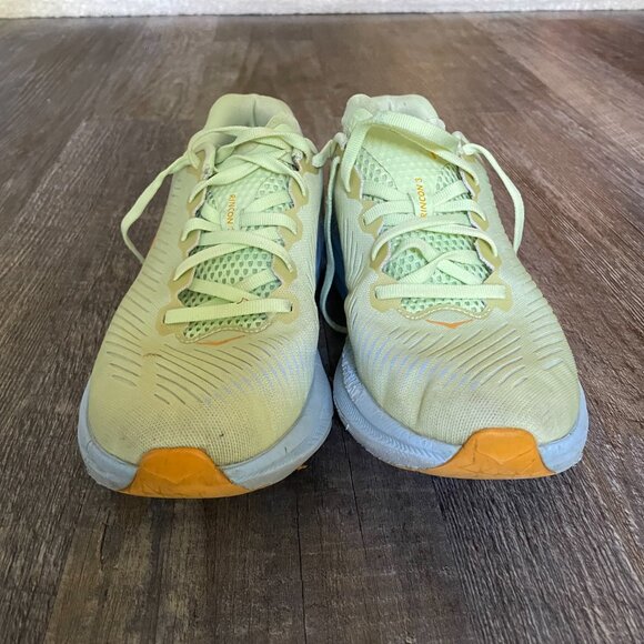 Womens Hoka One One light green/light blue size 8 lightweight running shoes - Picture 3 of 5